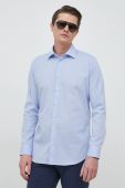 Бавовняна сорочка Seidensticker чоловіча slim класичний комір колір блакитний (2978646)