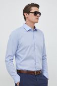 Бавовняна сорочка Seidensticker чоловіча slim класичний комір колір блакитний (2978646)