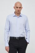 Бавовняна сорочка Seidensticker чоловіча slim класичний комір колір блакитний (2978613)
