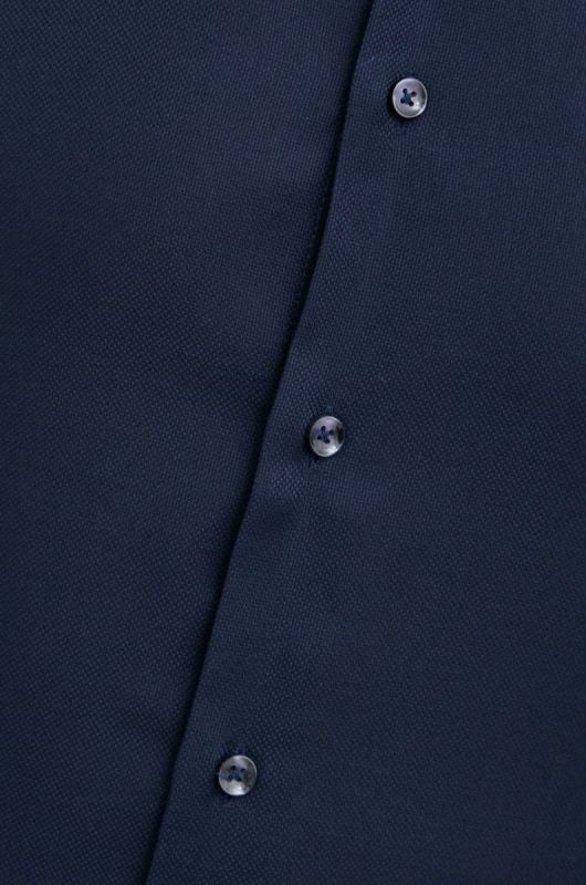 Бавовняна сорочка Seidensticker чоловіча колір синій slim класичний комір (2978436) фото 2
