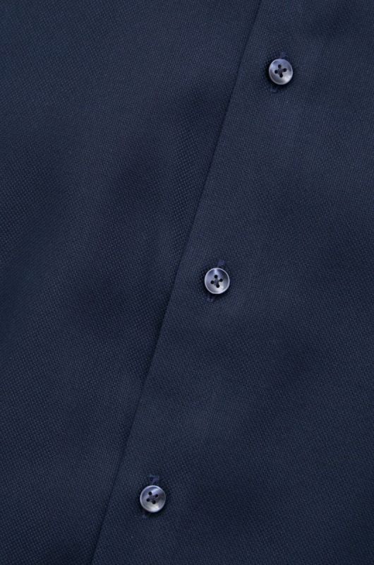 Бавовняна сорочка Seidensticker чоловіча колір синій slim класичний комір (2978549) фото 2