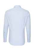 Бавовняна сорочка Seidensticker чоловіча slim класичний комір колір блакитний (2978561)
