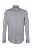 Бавовняна сорочка Seidensticker чоловіча колір сірий slim класичний комір (2978568)