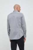 Бавовняна сорочка Seidensticker чоловіча колір сірий slim класичний комір (2978568)