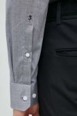 Бавовняна сорочка Seidensticker чоловіча колір сірий slim класичний комір (2978568)
