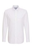 Бавовняна сорочка Seidensticker чоловіча колір білий slim класичний комір (2978537)