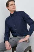 Бавовняна сорочка Seidensticker чоловіча колір синій slim класичний комір (2978689)