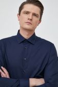 Бавовняна сорочка Seidensticker чоловіча колір синій slim класичний комір (2978689)