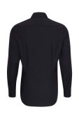 Бавовняна сорочка Seidensticker чоловіча колір чорний slim класичний комір (2978820)