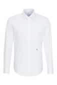 Бавовняна сорочка Seidensticker чоловіча колір білий slim класичний комір (2978444)