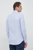 Бавовняна сорочка Seidensticker чоловіча slim класичний комір колір блакитний (2978528)