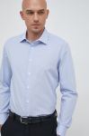 Бавовняна сорочка Seidensticker чоловіча slim класичний комір колір блакитний (2978439)
