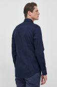 Бавовняна сорочка Seidensticker чоловіча колір синій slim класичний комір (2978472)