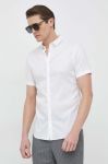 Сорочка Armani Exchange чоловіча колір білий regular класичний комір Сорочка Armani Exchange чоловіча колір білий regular класичний комір