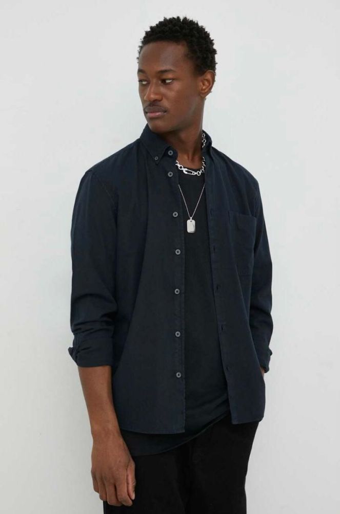 Сорочка Marc O'Polo чоловіча колір синій relaxed комір button-down фото 4