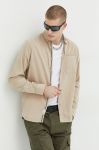 Вельветова сорочка Solid колір бежевий regular комір button-down Вельветова сорочка Solid колір бежевий regular комір button-down