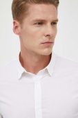 Сорочка Armani Exchange чоловіча колір бежевий slim комір button-down (3350928)