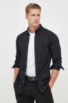 Сорочка Armani Exchange чоловіча колір чорний slim комір button-down (3350933)