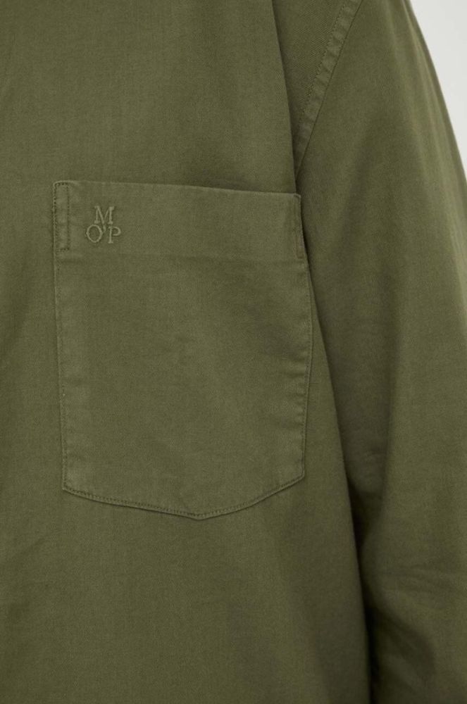 Сорочка Marc O'Polo чоловіча колір зелений regular комір button-down фото 5