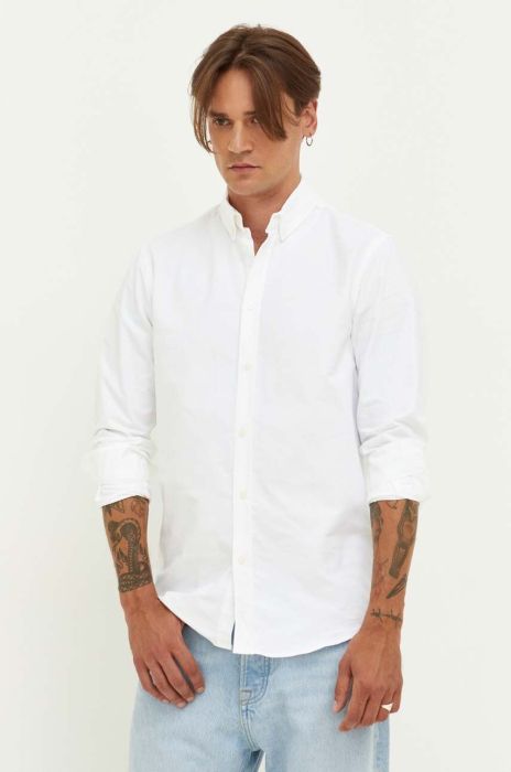 Бавовняна сорочка Samsoe Samsoe чоловіча колір білий regular комір button-down (3465453) Бавовняна сорочка Samsoe Samsoe чоловіча колір білий regular комір button-down (3465453)
