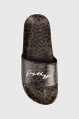 Шльопанці Hype жіночі колір коричневий