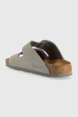Замшеві шльопанці Birkenstock Arizona Big Buckle жіночі колір сірий Narrow Width 1022154.GRAY-DOVE.GRAY