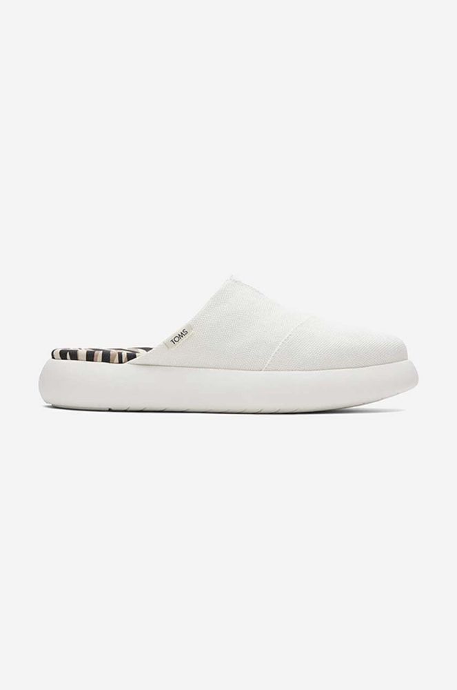 Шльопанці Toms Canvas Mallow Mule Alpargata жіночі колір білий