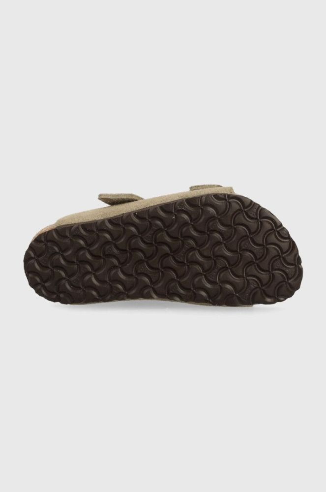 Дитячі замшеві шльопанці Birkenstock колір бежевий фото 5