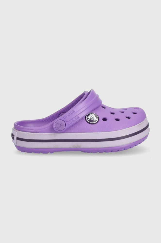 Дитячі шльопанці Crocs 204537 колір фіолетовий