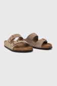 Замшеві шльопанці Birkenstock Arizona чоловічі колір сірий 51461.TAUP-TAUPE