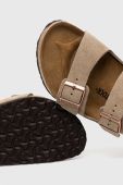 Замшеві шльопанці Birkenstock Arizona чоловічі колір сірий 51461.TAUP-TAUPE