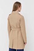Тренч MAX&Co. жіночий колір бежевий перехідний двобортний