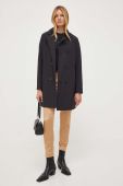 Тренч MAX&Co. жіночий колір чорний перехідний двобортний