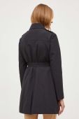 Тренч MAX&Co. жіночий колір чорний перехідний двобортний