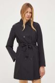 Тренч MAX&Co. жіночий колір чорний перехідний двобортний