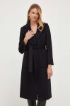 Вовняне пальто MAX&Co. колір чорний перехідний без застібки Вовняне пальто MAX&Co. колір чорний перехідний без застібки