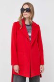 Вовняне пальто MAX&Co. колір червоний перехідний без застібки (3457989)