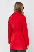 Вовняне пальто MAX&Co. колір червоний перехідний без застібки (3457989)