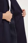 Вовняне пальто MAX&Co. колір синій перехідний без застібки (3457981)