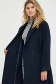 Вовняне пальто 2NDDAY Livia колір синій перехідне двобортне
