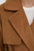 Вовняне пальто 2NDDAY Livia колір коричневий перехідне двобортне