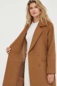 Вовняне пальто 2NDDAY Livia колір коричневий перехідне двобортне