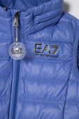 Пухова дитяча безрукавка EA7 Emporio Armani колір блакитний (3305594)