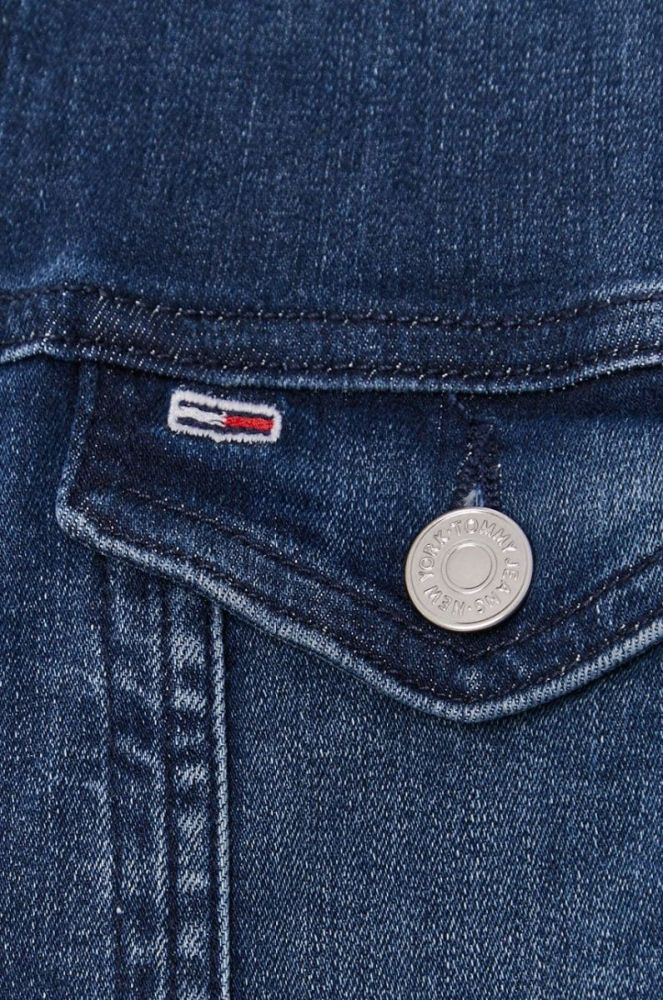Джинсова куртка Tommy Jeans жіноча колір синій перехідна (1460853) фото 6