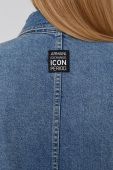 Джинсова куртка Armani Exchange жіноча перехідна oversize колір блакитний