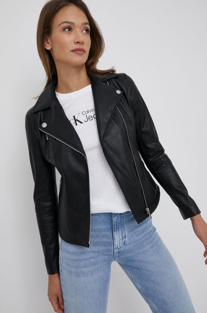 Куртка Armani Exchange жіноча колір чорний перехідна (2222517)