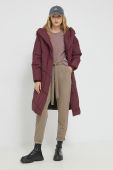 Куртка Noisy May жіноча колір бордовий перехідна