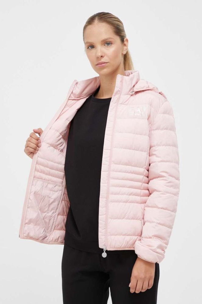 Куртка EA7 Emporio Armani жіноча колір рожевий перехідна (3448626) фото 6
