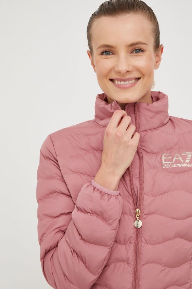 Куртка EA7 Emporio Armani жіноча колір рожевий перехідна (2731218)