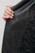 Шкіряна куртка Gestuz жіноча колір чорний перехідна (3418183)